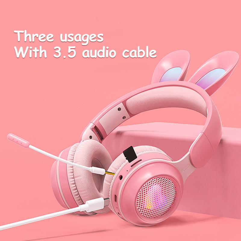 🐰 **Wireless Rabbit Ear Headphones** - Luminous &amp; Extendable Fun! 🎧✨ - Shop Wave