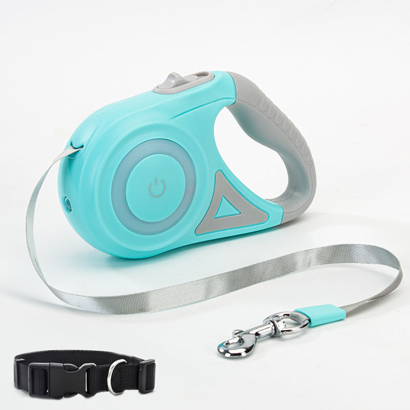 🐾 Spotlight Retractable Leash & Collar Set - Shine Bright on Every Walk! 🌟🐕✨ - Shop Wave