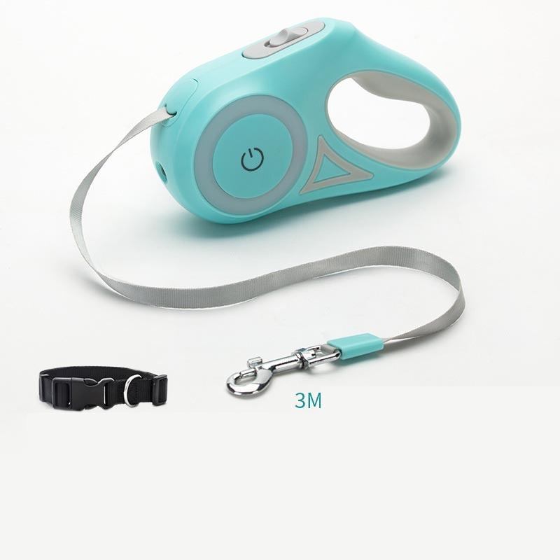 🐾 Spotlight Retractable Leash & Collar Set - Shine Bright on Every Walk! 🌟🐕✨ - Shop Wave