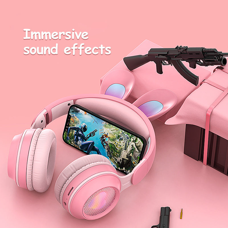 🐰 **Wireless Rabbit Ear Headphones** - Luminous &amp; Extendable Fun! 🎧✨ - Shop Wave