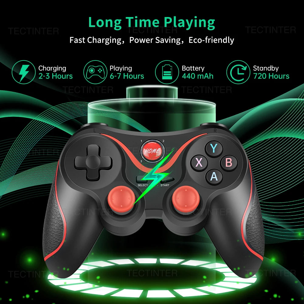 🎮 Terios T3 Wireless Bluetooth Gamepad - Universal Controller for Android, PC, Switch & PS3! 🕹️✨ - Shop Wave